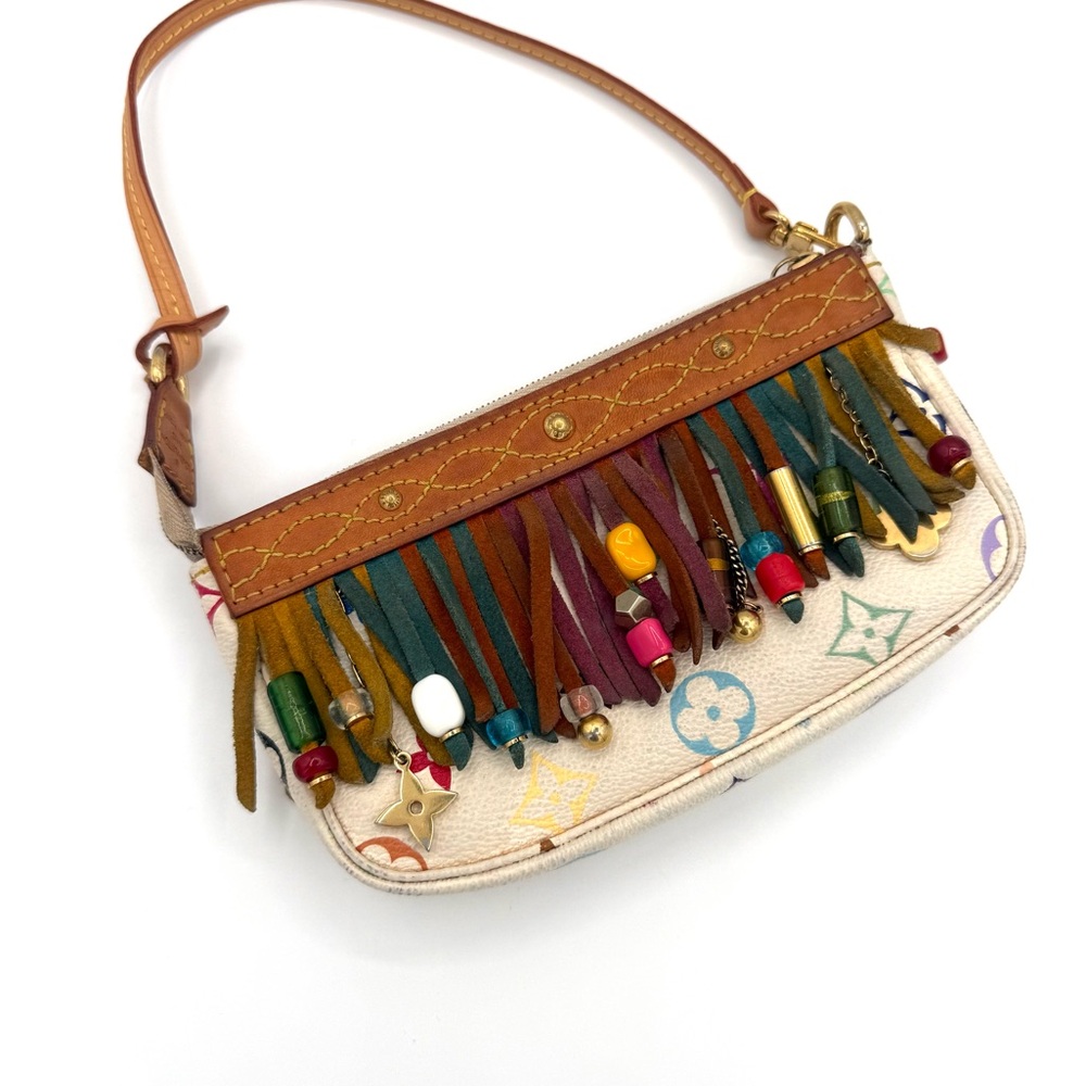 Louis Vuitton Multicolor Murakami Fringe Mini Pouch Bag